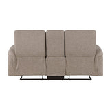 Metric Collection Double Glider Reclining Love Seat with Center Console