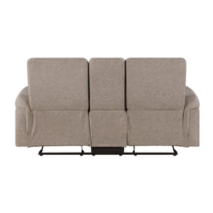 Metric Collection Double Glider Reclining Love Seat with Center Console