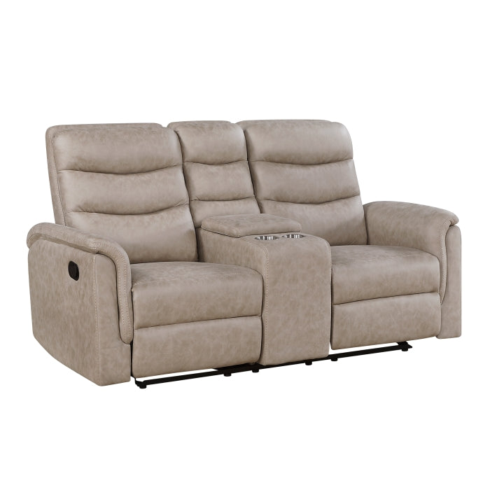Metric Collection Double Glider Reclining Love Seat with Center Console