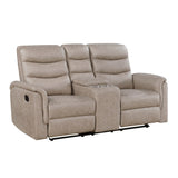 Metric Collection Double Glider Reclining Love Seat with Center Console