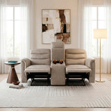 Metric Collection Double Glider Reclining Love Seat with Center Console