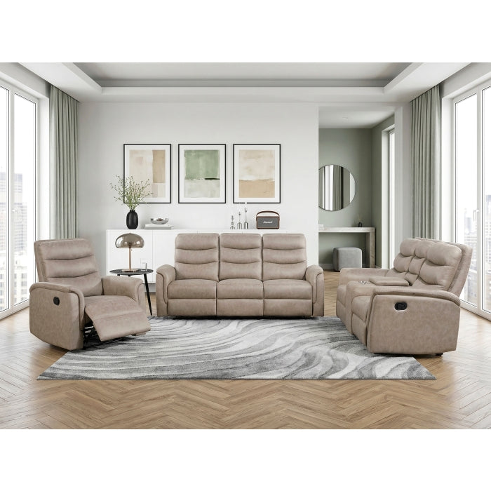 Metric Collection Double Glider Reclining Love Seat with Center Console