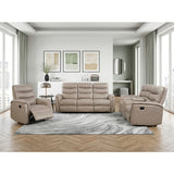 Metric Collection Double Glider Reclining Love Seat with Center Console