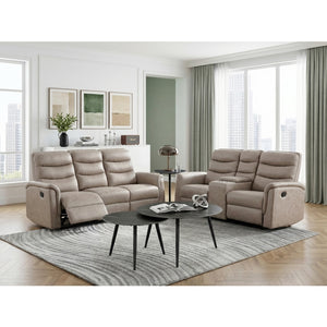 Metric Collection Double Reclining Sofa with Drop-down Cup Holders