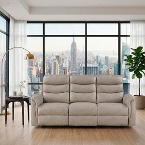 Metric Collection Double Reclining Sofa with Drop-down Cup Holders