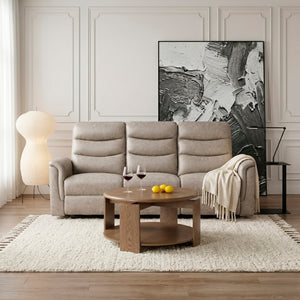 Metric Collection Double Reclining Sofa with Drop-down Cup Holders