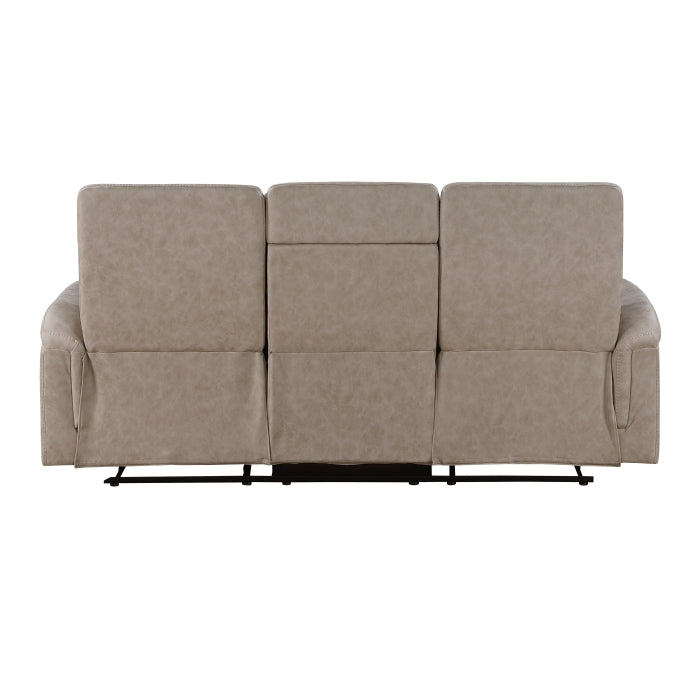 Metric Collection Double Reclining Sofa with Drop-down Cup Holders