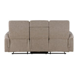 Metric Collection Double Reclining Sofa with Drop-down Cup Holders