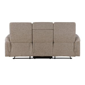 Metric Collection Double Reclining Sofa with Drop-down Cup Holders
