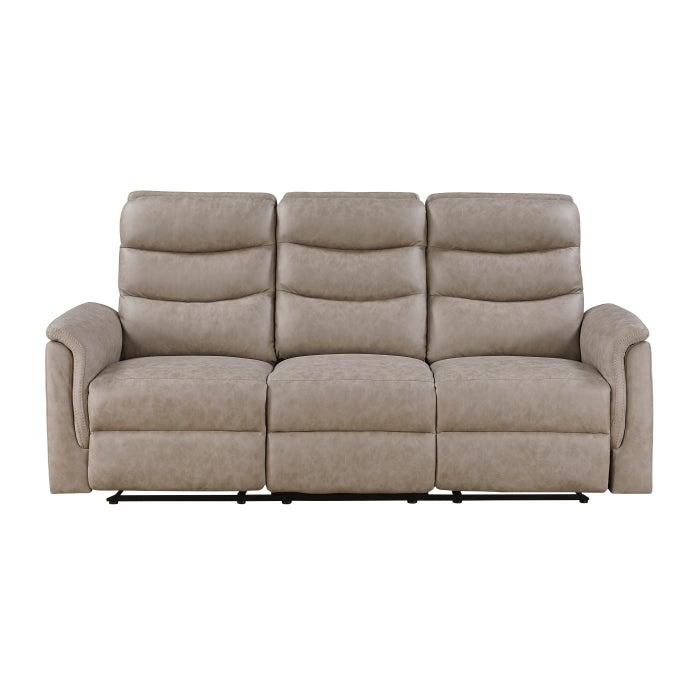 Metric Collection Double Reclining Sofa with Drop-down Cup Holders