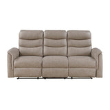 Metric Collection Double Reclining Sofa with Drop-down Cup Holders