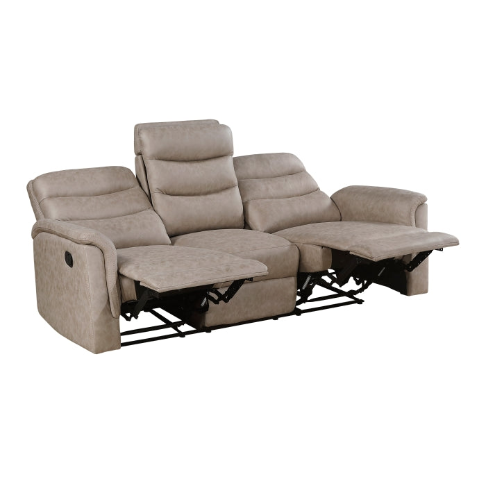 Metric Collection Double Reclining Sofa with Drop-down Cup Holders