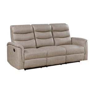 Metric Collection Double Reclining Sofa with Drop-down Cup Holders