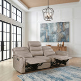 Metric Collection Double Reclining Sofa with Drop-down Cup Holders