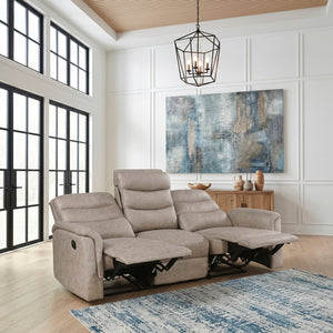 Metric Collection Double Reclining Sofa with Drop-down Cup Holders