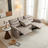 Metric Collection Double Reclining Sofa with Drop-down Cup Holders
