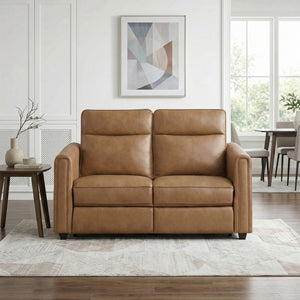 Equinox Collection Power Double Reclining Love Seat with Rounded Track Arms