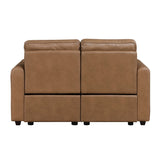 Equinox Collection Power Double Reclining Love Seat with Rounded Track Arms