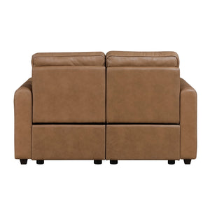 Equinox Collection Power Double Reclining Love Seat with Rounded Track Arms