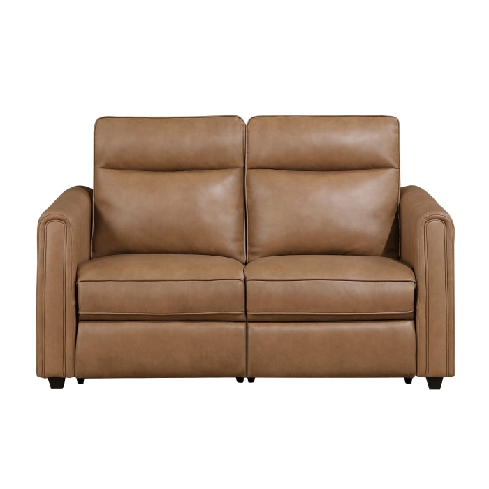 Equinox Collection Power Double Reclining Love Seat with Rounded Track Arms