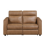Equinox Collection Power Double Reclining Love Seat with Rounded Track Arms