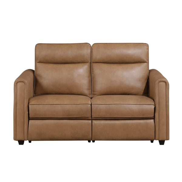 Equinox Collection Power Double Reclining Love Seat with Rounded Track Arms