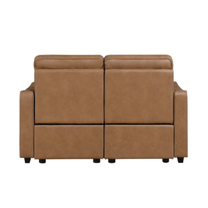 Equinox Collection Power Double Reclining Love Seat with Curved Track Arms
