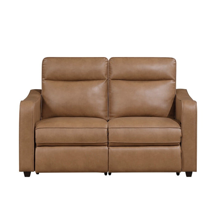 Equinox Collection Power Double Reclining Love Seat with Curved Track Arms