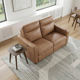 Equinox Collection Power Double Reclining Love Seat with Curved Track Arms