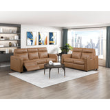 Equinox Collection Power Double Reclining Love Seat with Curved Track Arms