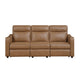 Equinox Collection Power Double Reclining Sofa with Curved Track Arms