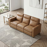 Equinox Collection Power Double Reclining Sofa with Curved Track Arms