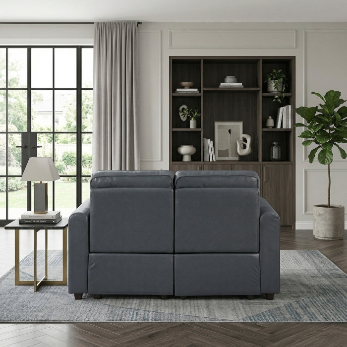 Equinox Collection Power Double Reclining Love Seat with Rounded Track Arms