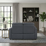 Equinox Collection Power Double Reclining Love Seat with Rounded Track Arms