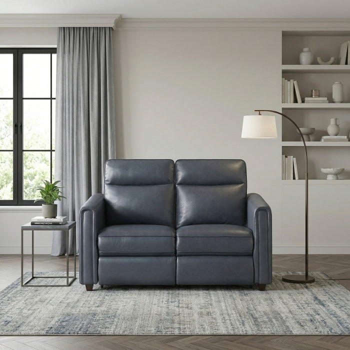 Equinox Collection Power Double Reclining Love Seat with Rounded Track Arms