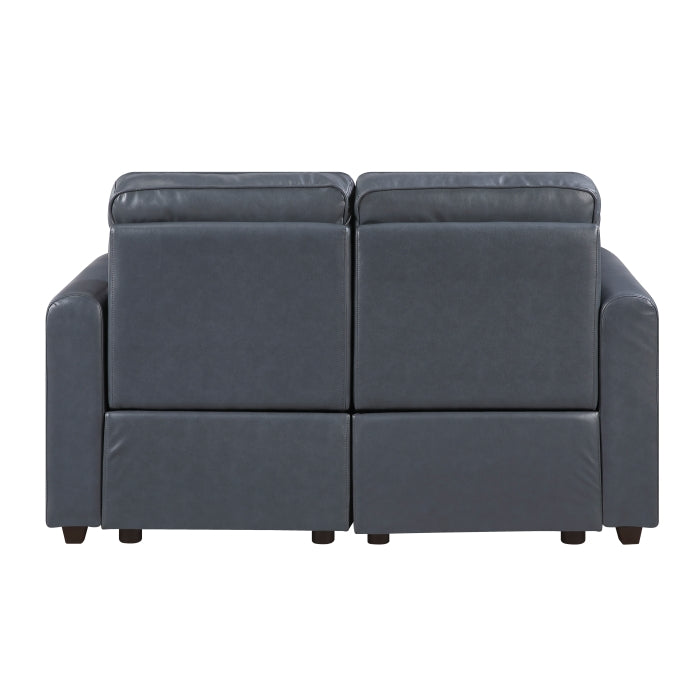 Equinox Collection Power Double Reclining Love Seat with Rounded Track Arms