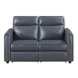 Equinox Collection Power Double Reclining Love Seat with Rounded Track Arms