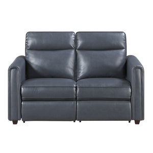 Equinox Collection Power Double Reclining Love Seat with Rounded Track Arms