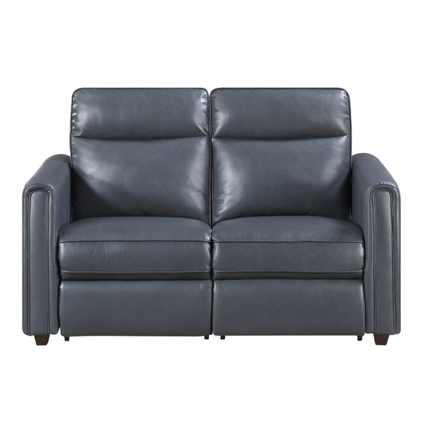 Equinox Collection Power Double Reclining Love Seat with Rounded Track Arms