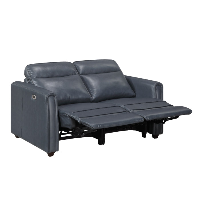 Equinox Collection Power Double Reclining Love Seat with Rounded Track Arms