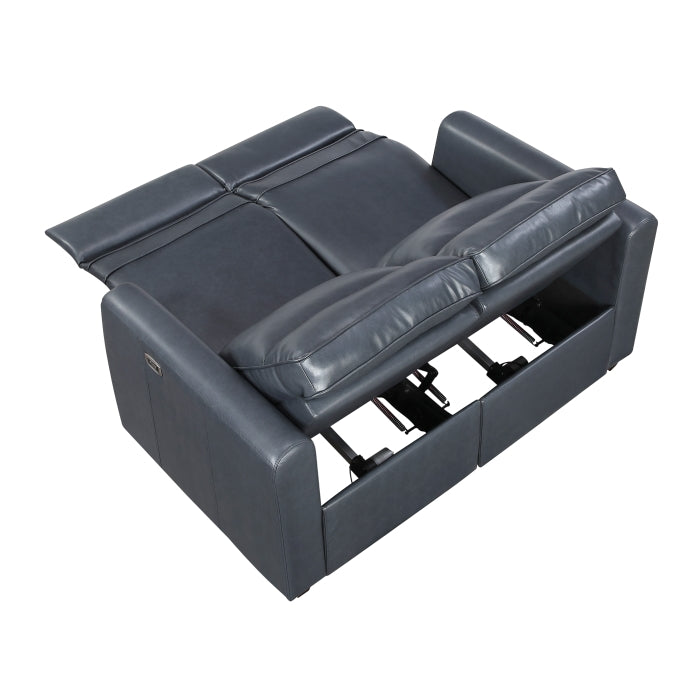 Equinox Collection Power Double Reclining Love Seat with Rounded Track Arms
