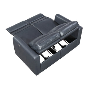 Equinox Collection Power Double Reclining Love Seat with Rounded Track Arms
