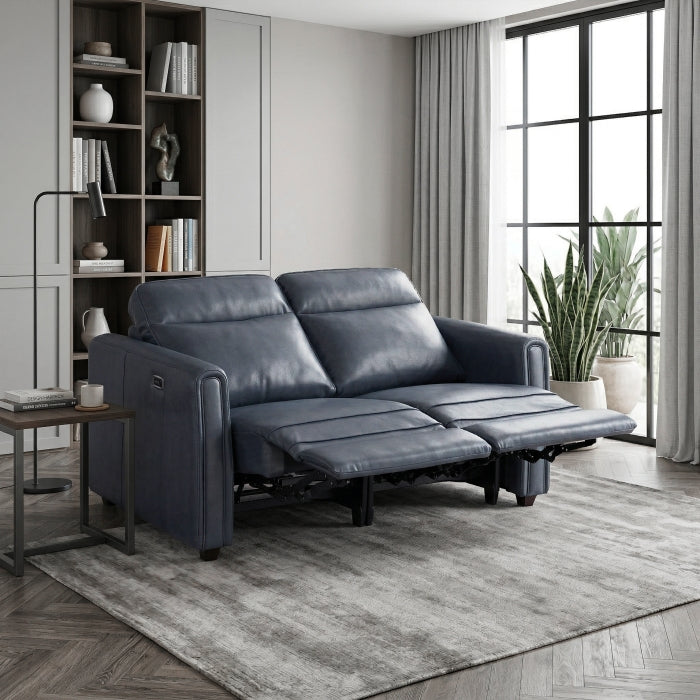 Equinox Collection Power Double Reclining Love Seat with Rounded Track Arms