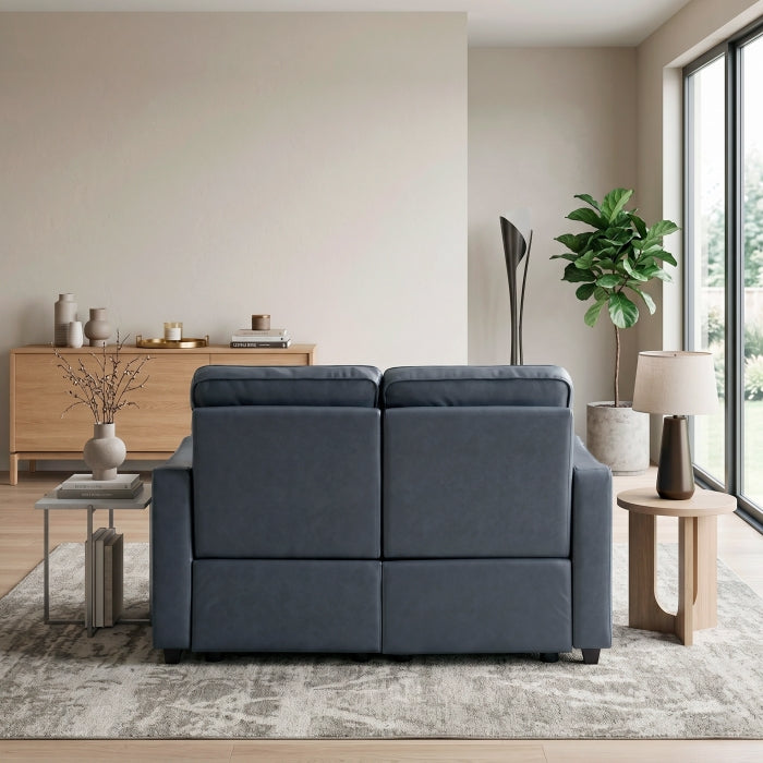 Equinox Collection Power Double Reclining Love Seat with Curved Track Arms