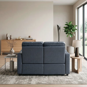 Equinox Collection Power Double Reclining Love Seat with Curved Track Arms