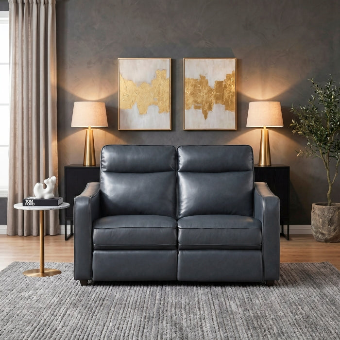 Equinox Collection Power Double Reclining Love Seat with Curved Track Arms