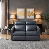 Equinox Collection Power Double Reclining Love Seat with Curved Track Arms