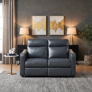 Equinox Collection Power Double Reclining Love Seat with Curved Track Arms
