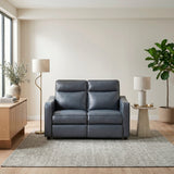 Equinox Collection Power Double Reclining Love Seat with Curved Track Arms