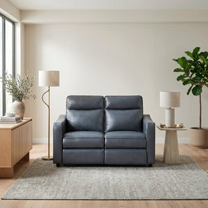 Equinox Collection Power Double Reclining Love Seat with Curved Track Arms